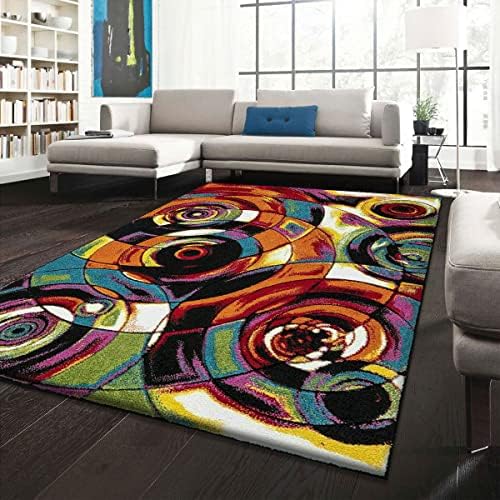 Prime Linens Modern Hand Carved Multi Colour Hallway Runners Door mat indoor Bedroom Rug -Washable Rugs Carpets Runners Small Rug Large Rug Bedroom Rug (Geo Play, 60x110cm)