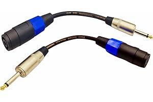 Professional 6.35mm TS to SpeakON Female Connector for Crystal-Clear Audio