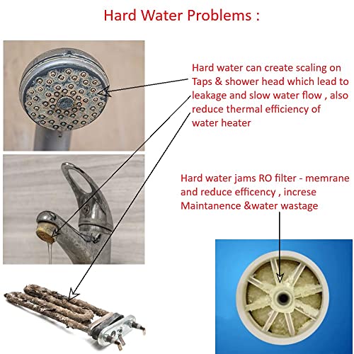 Image of TX Hard water Softener for House - Disable Calcium and Magnesium scaling, Reduce Hair loss and Skin Itching, Protect RO filter, Washing Machine, Water heater, Bathroom Plumbing Fixture from Scaling