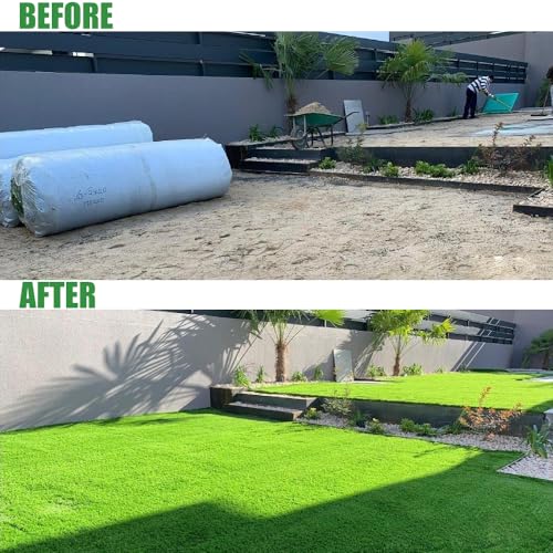 LITA Artificial Grass 15' x 72' (1080 Square Feet) Realistic Fake Grass Deluxe Turf Synthetic Turf Thick Lawn Pet Turf -Perfect for Indoor/Outdoor Landscape (20mm high Pile) Customized