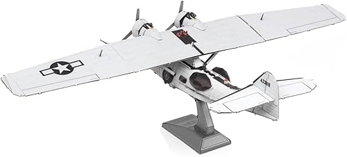 Miniatura 5 de Fascinations Metal Earth Consolidated PBY Catalina 3D Kit de modelo de metal con pinzas