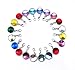 yueton 20pcs Assorted Color Birthstone Crystal Dangle Charms Pendant with Lobster Clasp Jewelry Making Accessory Fit Floating Locket Charms Necklaces