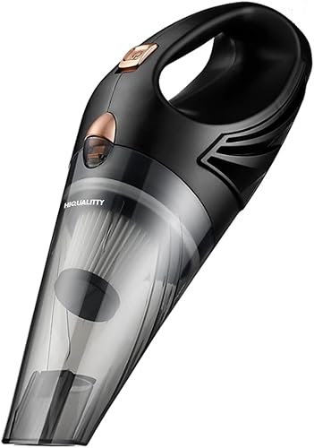 HIQUALITTY Aspiradora de coche y hogar de nueva generación, aspiradora inalámbrica portátil con batería recargable y 6 accesorios, aspiradora de