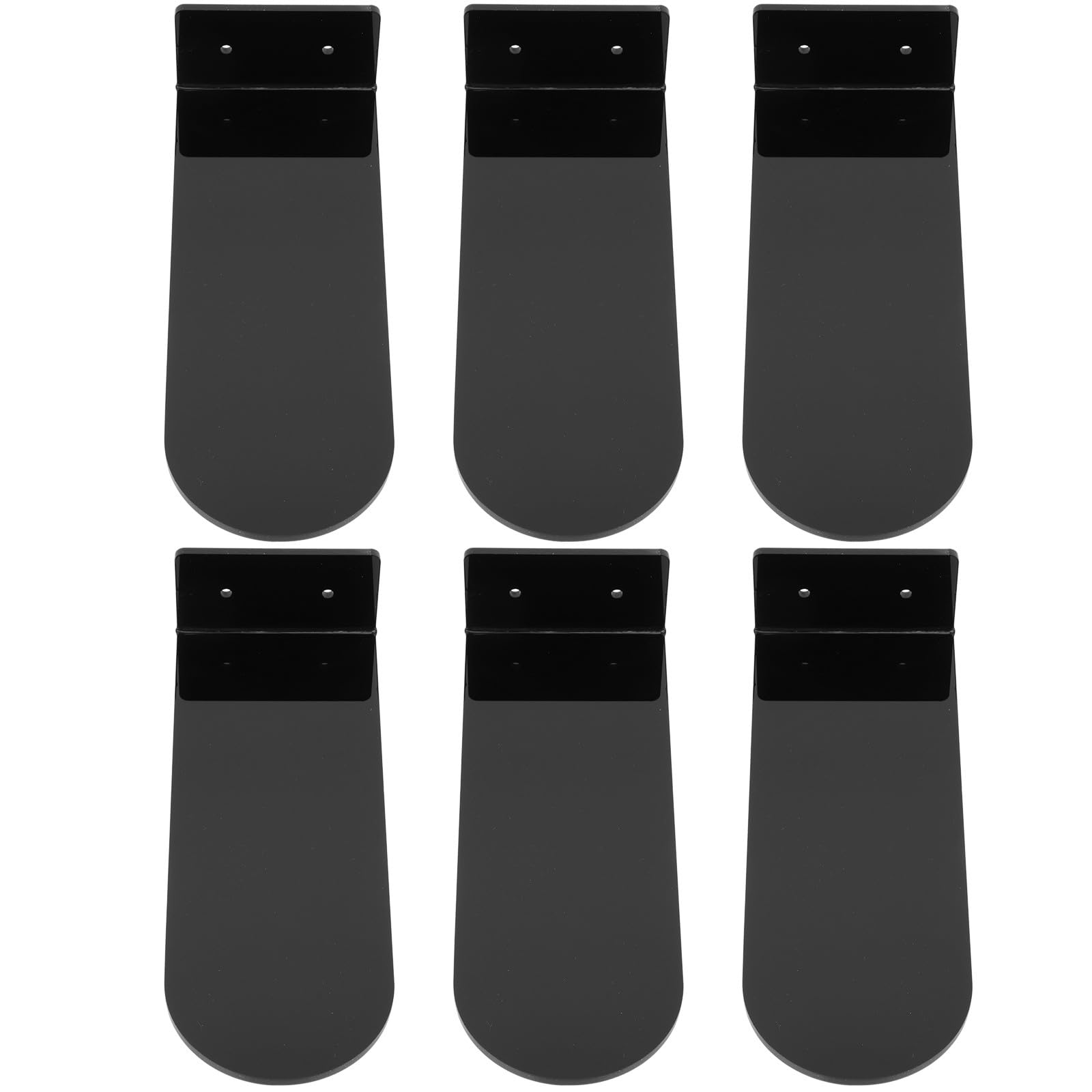 Cabilock 6 Pezzi Scaffali Galleggianti per Scarpe da Basket Acrilico Nero per Collezione di Sneaker Espositore Porta Scarpe a Muro Decorativo