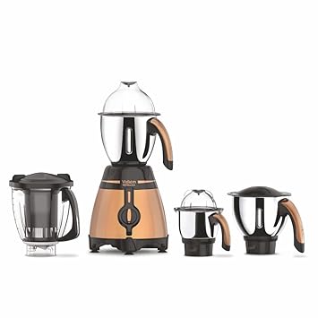 Vidiem Mixer Grinder 649 A Metallica Bronze|Mixer Grinder 1000 Watt with 3 Jars & 1 Juicer Mixer Grinder|