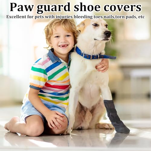 Pfotenschutz Hund, GrößE L Hundeschuhe Pfotenschutz, Pfotenschutz Hund Verletzung, Hundeschuhe Bei Verletzungen, Verhindern Biss, Infektion, für Postoperative (Mit Tierverband)