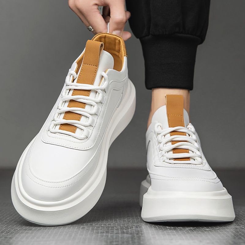 High-top Men's Sports Shoes - PVC wear-Resistant and Shock-Absorbing Sole, Soft Leather2
