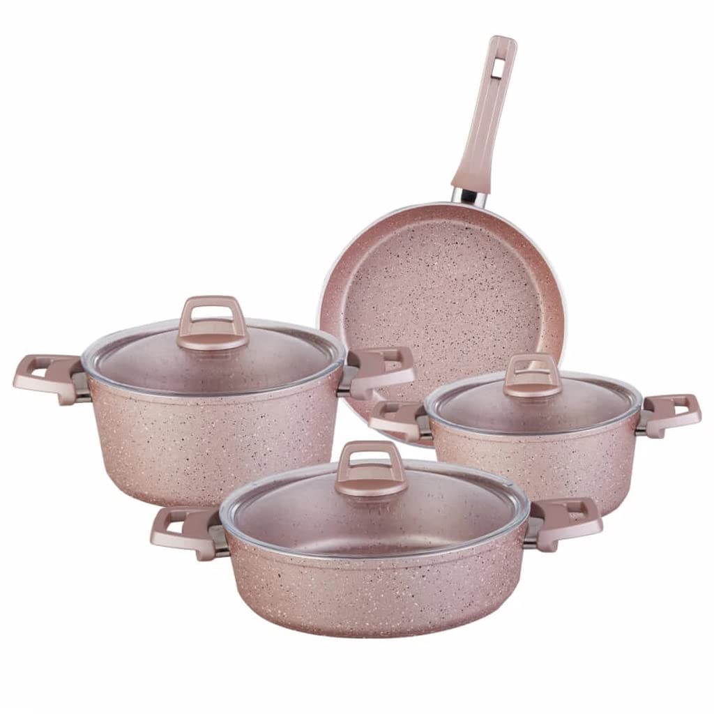 Juego de Utensilios de Cocina de 7 Piezas, Suministros de Cocina de Color Rosa, práctico sartén Antiadherente, Utensilios de Cocina Vision