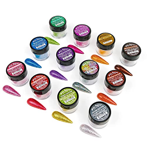 Mia Secret GLITTER Acrylic Powder Collection (12 pc) Nail Art