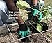 14AAM 01 Scoop Yard Leaf Rake and Gardening Gloves with Claws, Green-L