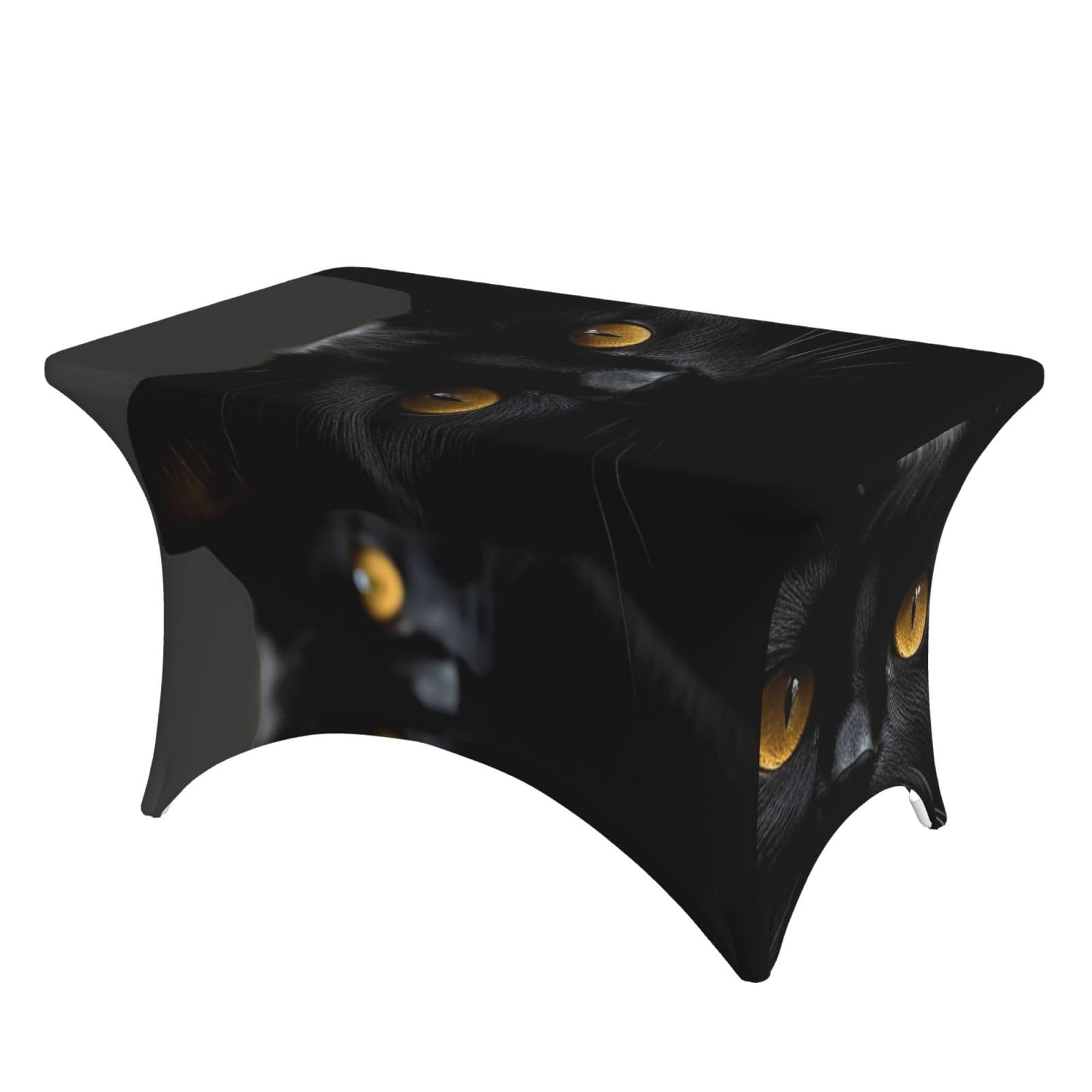 Nappe extensible 1,2m en élasthanne imperméable avec motif yeux de chat noirs