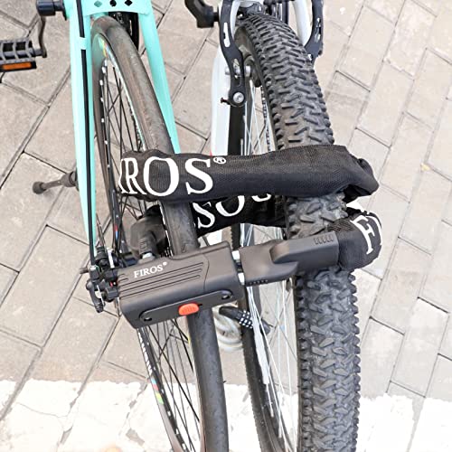 Firos Bike Chain Lock 4Ft Hardened Steel Bike Lock 0.31Inch/8Mm Thick Bike Chain Lock With Key Bike Locks Heavy Duty Anti Theft Bicycle Lock For Mountain City Or Electric Bike Bicycle, Motorcycle #TOP6