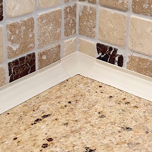 Image of InstaTrim Inside Corners - 10 Ivory 3 /4 inch Wide Caulk Strip Inside Corner Pieces - Trim for Inside Corners - Paintable | Ten paintable ivory inside-corner caps finish internal joints on matching 3 /4 in InstaTrim flexible trim home installations.