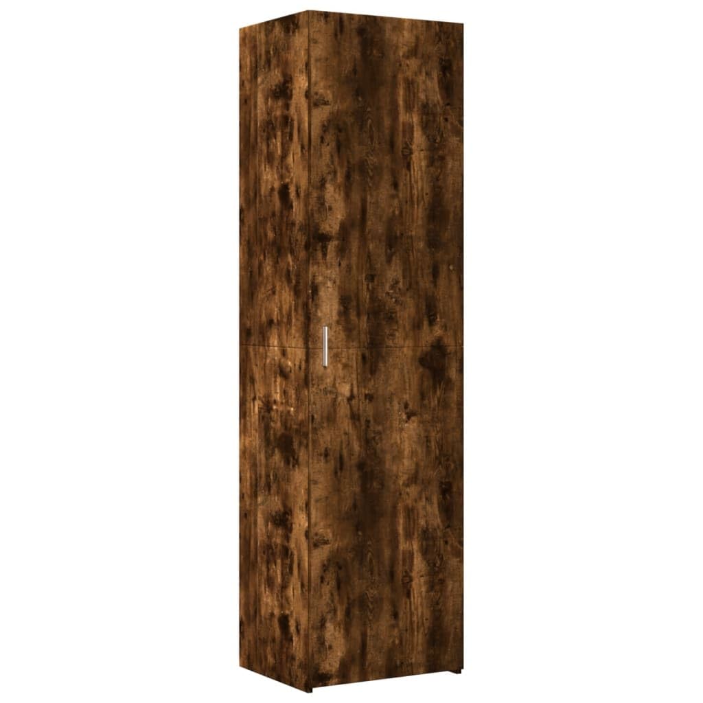 vidaXL Credenza Rovere Fumo 50x42,5x185 cm in Legno Multistrato, credenza Alta, Mobile Contenitore, Mobile Alto, Mobile, credenza Laterale