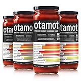 Otamot Organic Carrot Bolognese Sauce (4 Pack) 9 Organic Veggies, No Sugar Added, Non-GMO, Vegan