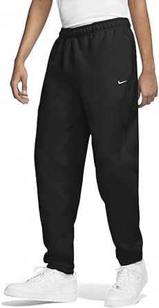 NIKE(ナイキ) メンズ スウェットパンツ ソロ スウッシュ フリースパンツ Lサイズ 裏起毛 厚手 ブラック DX1365-010 国内正規品
