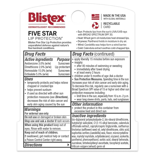Image of Blistex Five Lip Star Protection, .15 Ounce