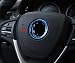 Eppar Decorative Steering Wheel Logo Trim for BMW X1 X3 X4 X5 X6 Z3 Z4 i3 i8 E63 E64 F20 F25 E81 E84 E85 E86 E89 F10 F30 F10 E87 E88 E82 E36 E46 E90 E92 E93 E39 E60 E65 E66 F01 F02 F06 F07 (Blue)