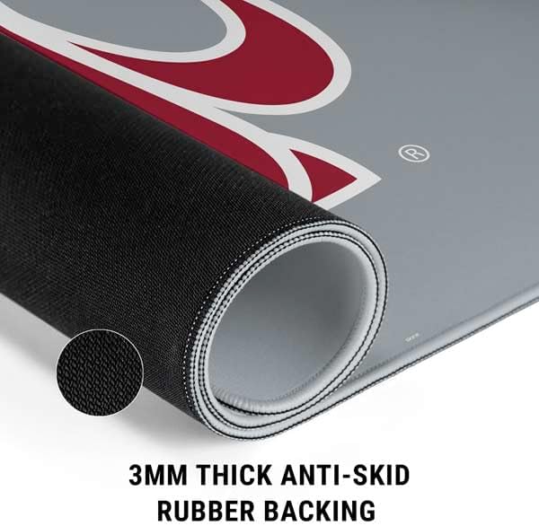 Skinit Medium Gaming Mouse Pad - Officially Licensed WSU Cougars Logo Design with Stitched Edges, Waterproof, Non-Slip Rubber Base, Desk Mat for Keyboard & Mouse, 17.7" x 15.75" inches