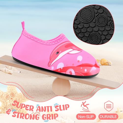Image of Kids Boys Girls Swim Water Shoes, Toddler Kids Swim Water Shoes Non-Slip Quick Dry Beach Shoes,Barefoot Sports Shoes Aqua Socks for Beach Outdoor Sports