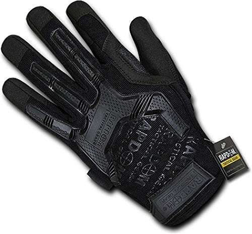 Rapdom Tactical Impact Protection Gloves, Black, Medium