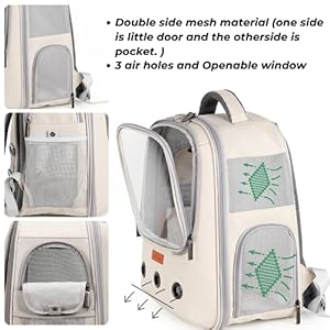   Lollimeow-Pet-Carrier-Backpack-Bubble-Backpack-Carrier-Cats-and-PuppiesAirline-Approved-Designed-for-Travel-Hiking-Walking-Outdoor-Use-Beige