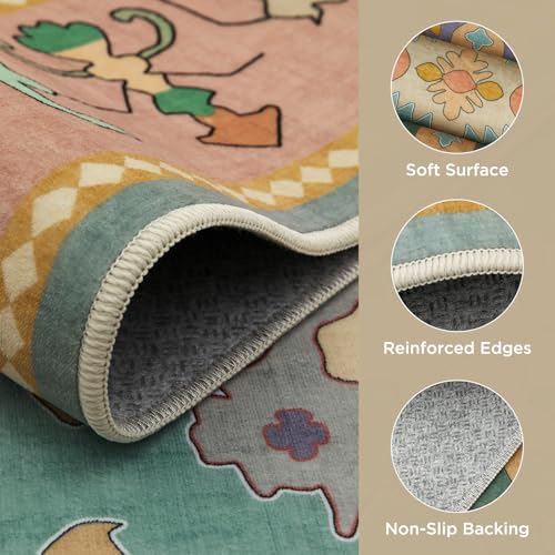 Tapete Joydeco Oushak Lavable para Sala 5x7 miniatura 4