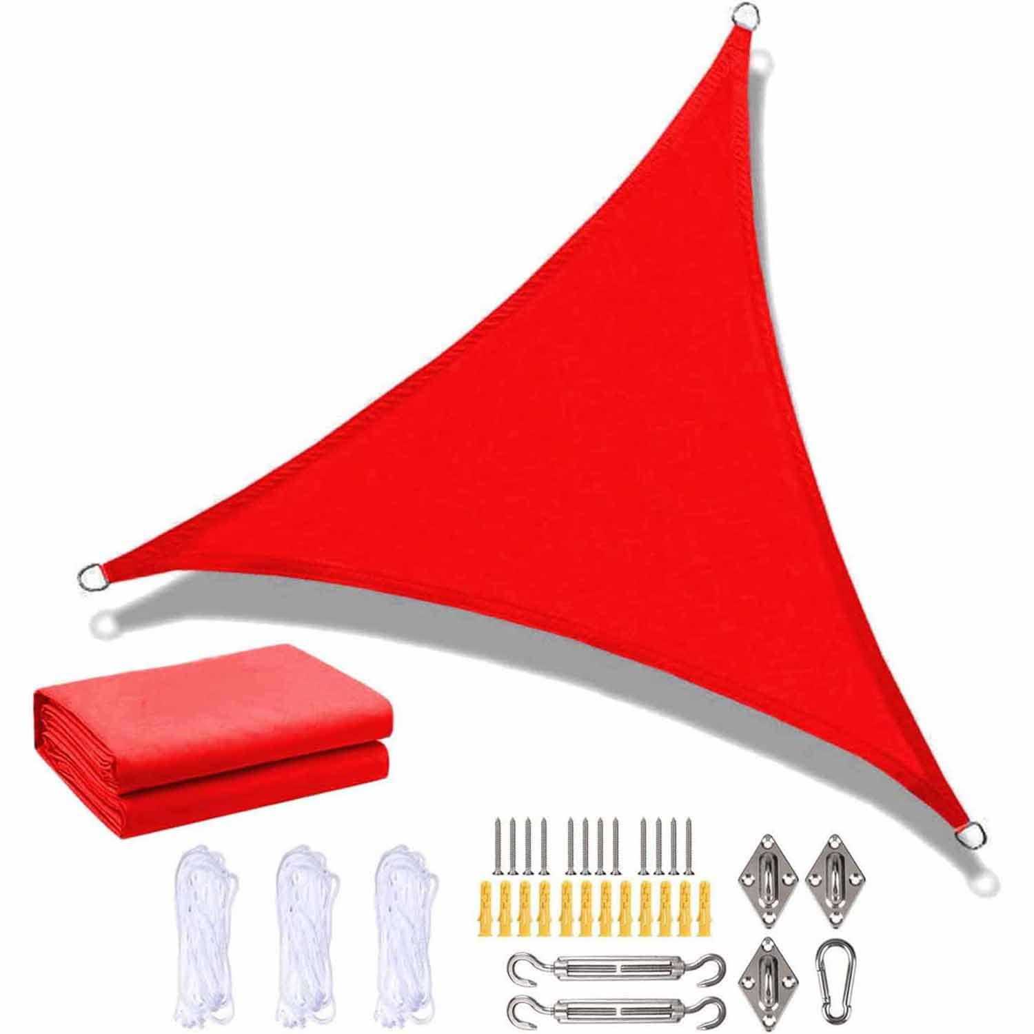 Voile d'Ombrage Triangle pour Jardin, Terrasse et Piscine 2m