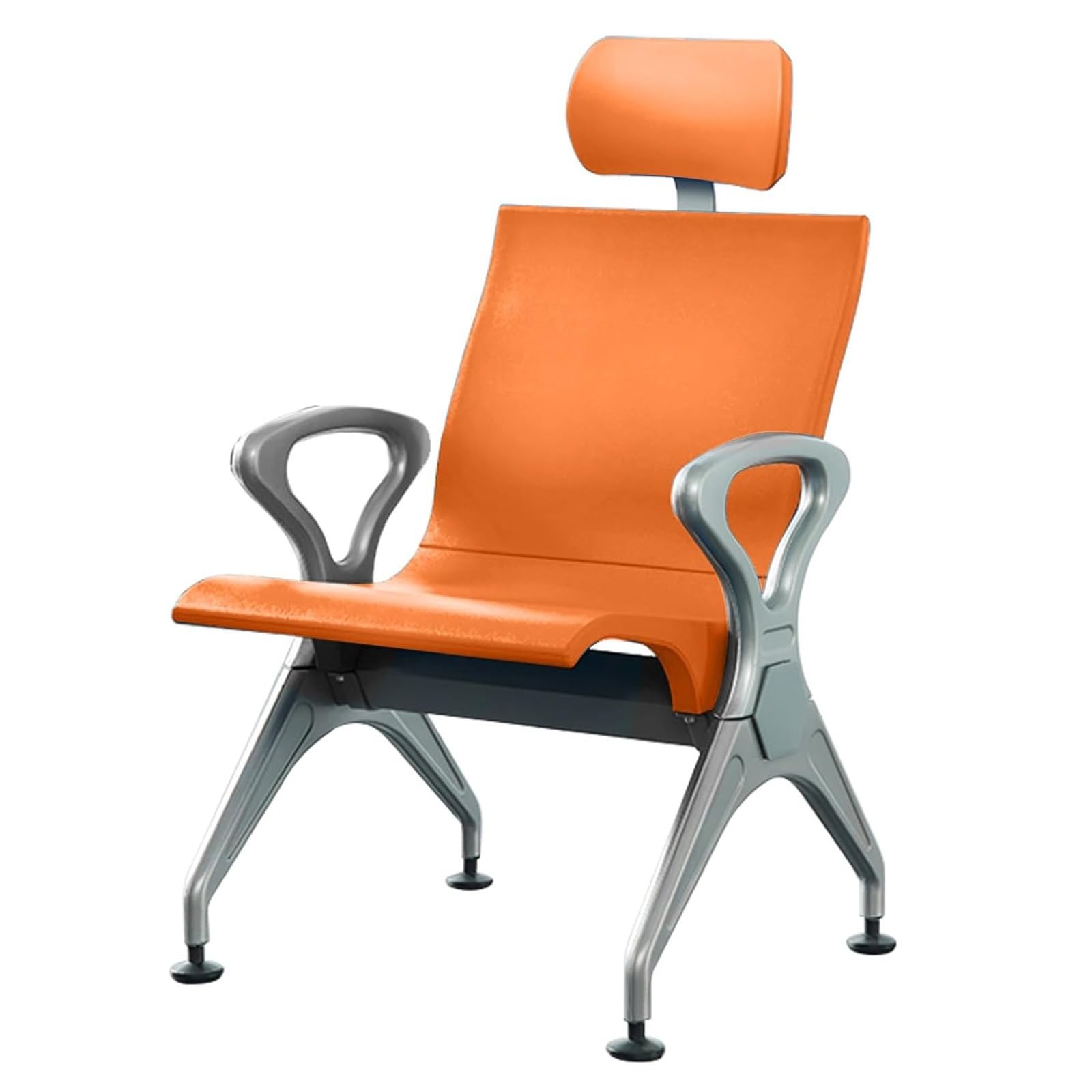 Waiting Room Chairs,Ergonomic Lobby Chairs with Headrest, Durable Polyurethane Waiting Room Seating, Reception Furniture for Airports, Banks, Schools -,Orange
