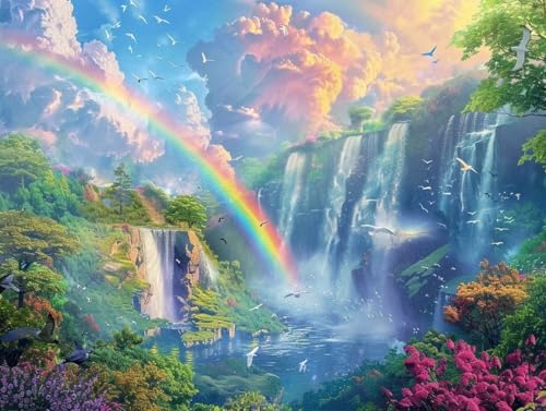 Diamant Painting Adulte Rainbow pour décorer votre salon en famille