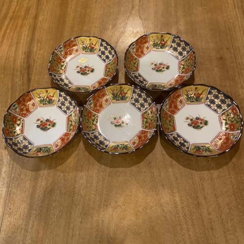 Arita Ware Nisho Kiln Old Imari Painted Plate, 5 Pieces