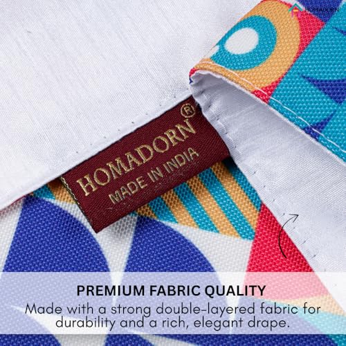 Image of HOMADORN Premium Digital Printed Table Runner - Double Layered Durable Fabric, Elegant Dining & Coffee Table Decoration, Fade-Resistant Prints, Easy Care (13X60 Inches ( 4 Seater), Abstract Fusion)