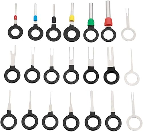 Miniatura 6 de Juego de 21 terminales de extracción de llaves de extracción de clavijas de cableado eléctrico para coche, herramientas de reparación de llaves para