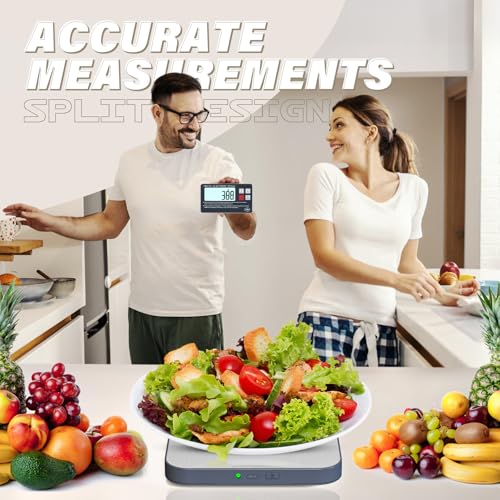 AWLKIM Split Kitchen Food Scale – 5kg Digital Electronic Food Weight Scale for Accurate Grams & Ounces | Ideal for Weight Loss, Baking, Coffee | Innovative Split Design for Clear Readings