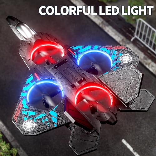 Image of NIPLOOOW Foam Remote Control Airplanes Rc Planes for Kids Adults 4-8, Remote Control Planes Fighter Jet with Light, 360 Flip Fighter Jet Toy, Gravity Sensing, Stunt Roll, Gifts for 6 7 8 10 12 13 14