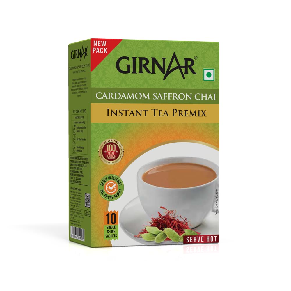 Instant Premix Tea With Cardamom - Saffron (10 Sachets)