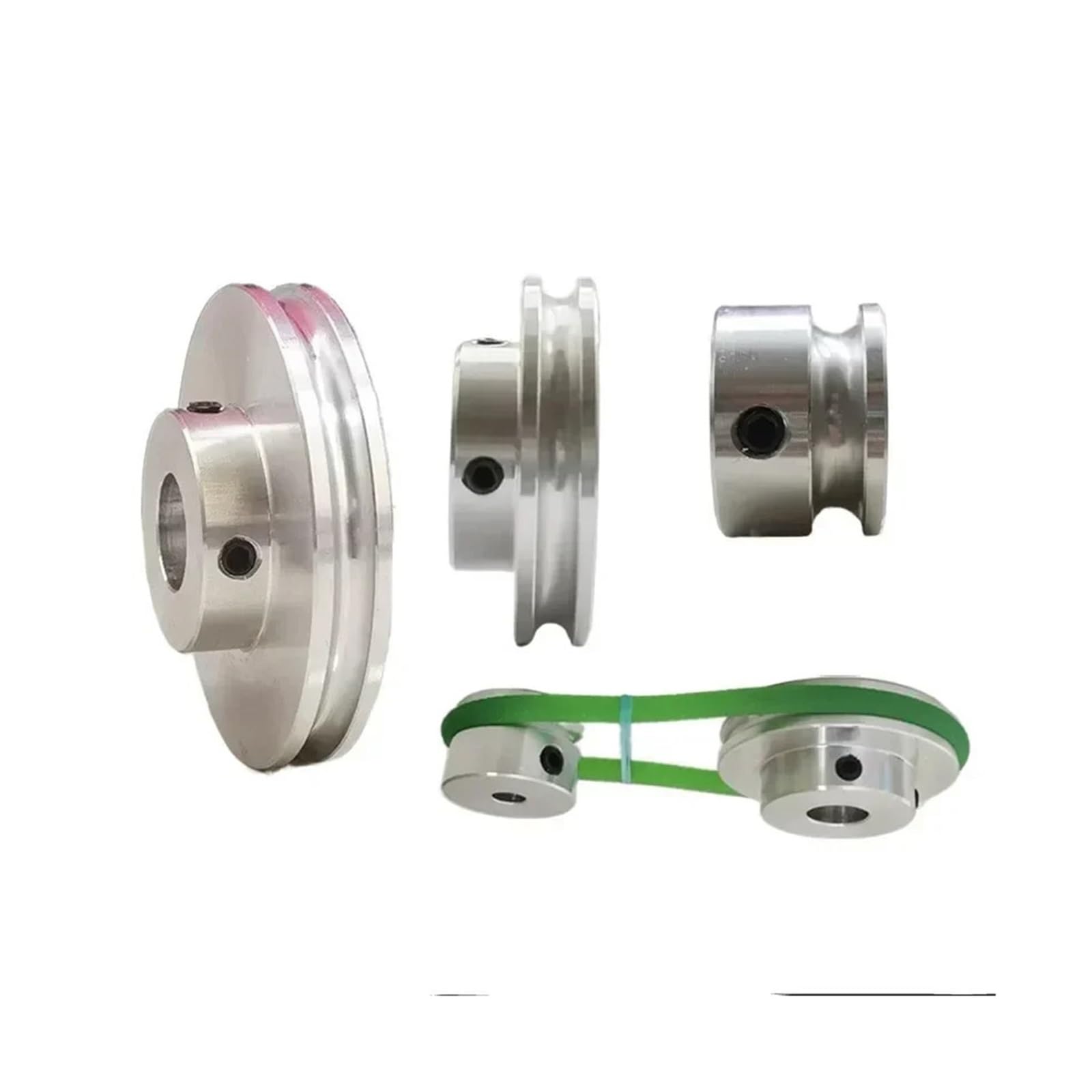 Polea de ranura única PU aleación, correa redonda rueda motriz Motor pequeño 20-80mm(OD50x4mm,Hole 12mm)