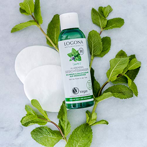 Bio Klärendes Gesichtswasser von LOGONA Naturkosmetik für unreine Haut & Mischhaut, Bio-Minze & natürlicher Salicylsäure… - Image 5