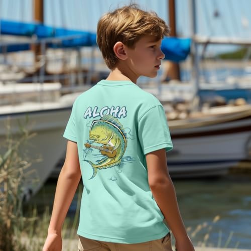 Image of Palmyth Boys Fishing Shirt Short Sleeve UPF 50+ Youth Performance T-Shirt