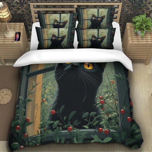Housse de Couette Microfibre Hypoallergénique Ultra Douce avec Fermeture Éclair
