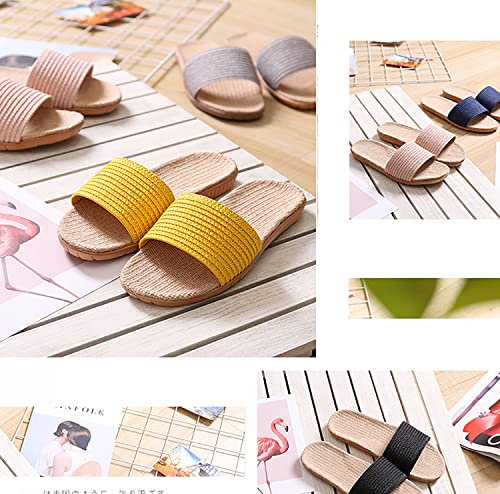 Flat bottom slippers Beach non-slip linen shoes Comfortable indoor shoes Open flip-flops4