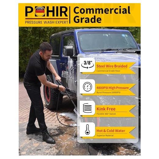 High Pressure Washer Hose 50ft 4800PSI