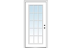 National Door Company Z000787L Steel Primed Exterior Door with Window