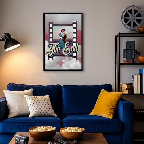 Americanflat 22x34 Poster Frame with Polished Plexiglass - Streamline Collection - Thin Border Picture Frame for Wall Display - Hanging Hardware Included - Black