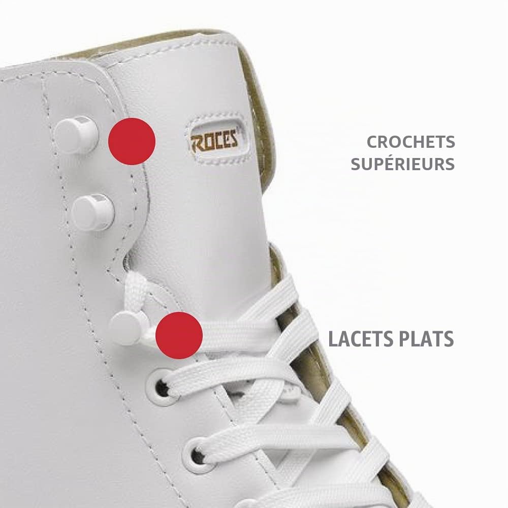 Roces RC2 Classic Roller Patins à Roulettes, Pour Femmes et Homme, Quad Skates Adulte, Blanc