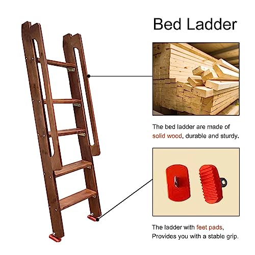 Escalera de madera para cama de RV y dormitorios con literas dobles 4