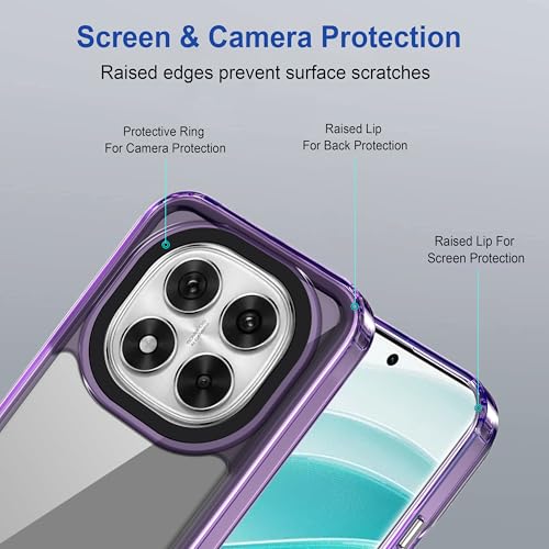 Image of Zapcase Back Case Cover for Mi Redmi Note 14 Pro 5G | Compatible for Mi Redmi Note 14 Pro 5G Back Cover | Case Cover with Camera Protection | (TPU + PC | Translucent Purple)