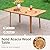 PHI VILLA 7 Pieces Acacia Wood Outdoor Dining Set for 6, Teak Large Wooden Table & Chairs with Wicker Seat and Back, Farmhouse Dining Furniture Set for Patio, Deck, Yard, Porch
