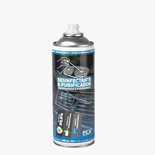 AutoFullCar - Desinfectante Purificador y Ambientador para Aire Acondicionado de Coche en Spray 400 ml Limpiador de Conductos AC Elimina Bacterias y Malos Olores con Cánula Direccional (Coche Nuevo)