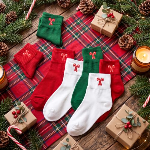 Image of Eurzom 10 Pairs Socks Womens Crew Elastic Ankle Length Cotton Socks Aesthetic Cute Lightweight Low Cut Gifts for Women